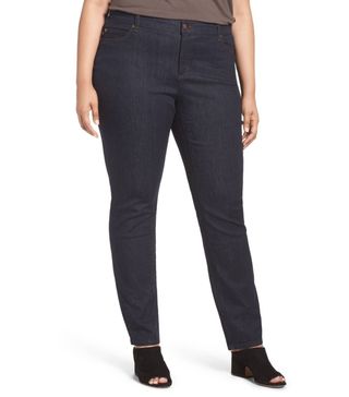 Eileen Fisher + Organic Cotton Stretch Skinny Jeans