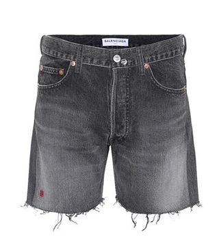 Balenciaga + Cut-Off Denim Shorts