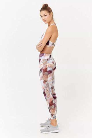 Forever 21 + Active Abstract Mesh Panel Leggings