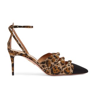 Aquazzura + Mondaine 85 Leopard-Print Pumps