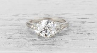 Cartier + Vintage Diamond Engagement Ring