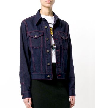 Calvin Klein + Contrast Stitching Denim Jacket