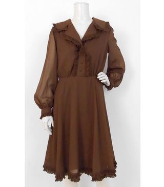 Oxfam + Vintage '70s Elka Couture Frilled Dress