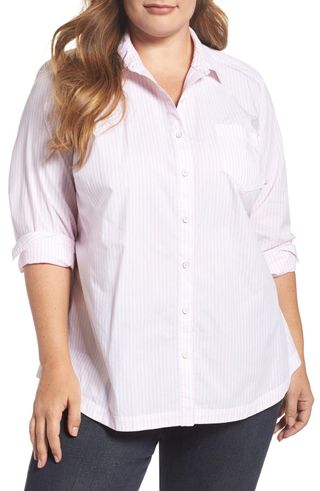 Caslon + Women's Caslon Stripe Button-Front Shirt