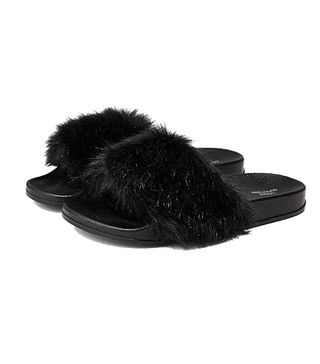 Urban Outfitters + Lola Faux Fur Pool Slides