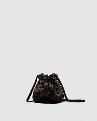 Zara + Beaded Dolly Crossbody Bag