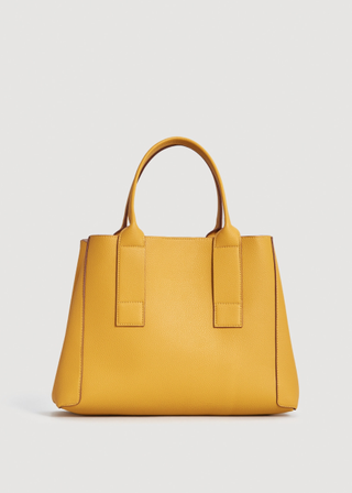 Mango + Pebbled Effect Shopper Bag