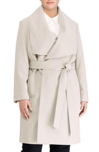 Lauren Ralph Lauren + Belted Drape Front Coat