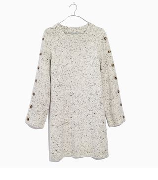 Madewell + Donegal Button-Sleeve Sweater-Dress