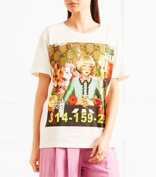 Gucci + Oversized Printed Cotton-Jersey T-Shirt