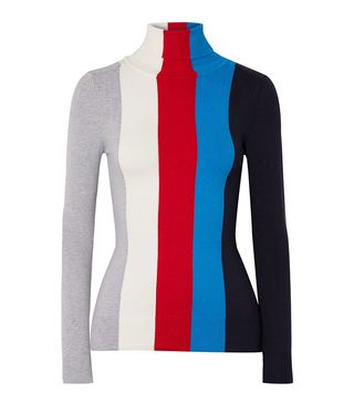 JoosTricot + Striped Cotton-Blend Turtleneck Sweater