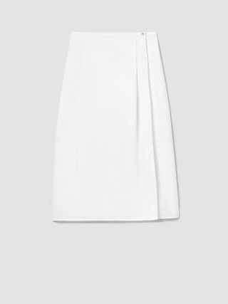 Eileen Fisher + Organic Linen Wrap Skirt
