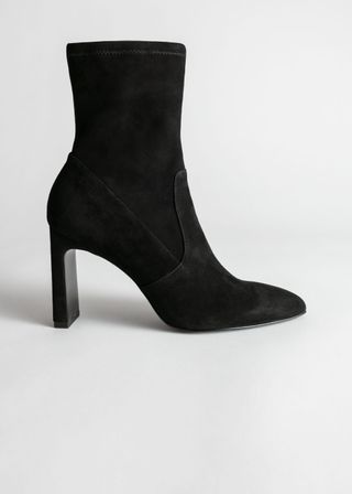 & Other Stories + Suede Pointed Sock Boots