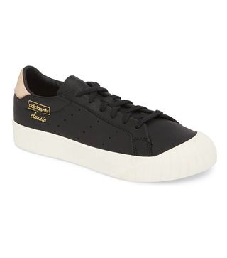 Adidas Originals + Everyn Perforated Low Top Sneakers in Black