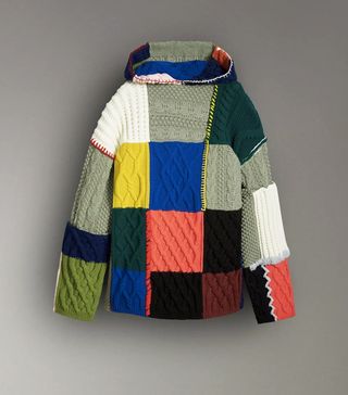 Burberry + Wool and Cashmere Blend Patchwork Hoodie