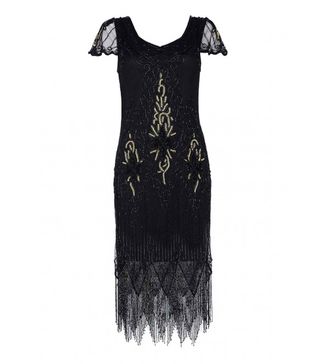 Gatsbylady + Annette Vintage Inspired Fringe Flapper Dress