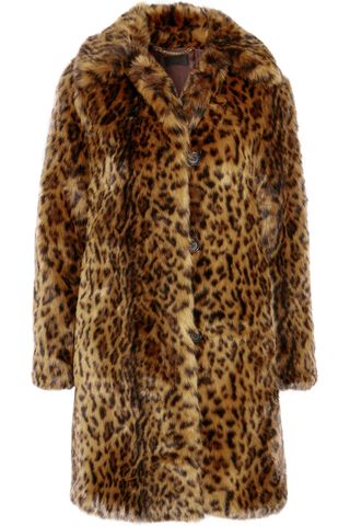 J. Crew + Leopard-Print Faux Fur Coat