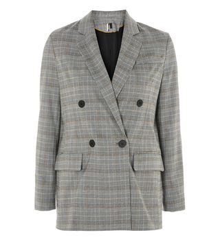 Topshop + Checked Double Breasted Suit
