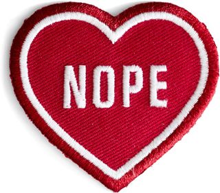 These Are Things + Nope Heart Embroidered Iron On or Sew On Patch