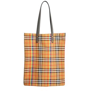 Burberry + Grey Rainbow Vintage Check Shopper Tote Bag