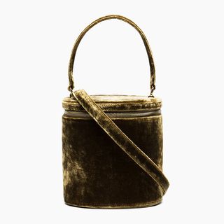 Staud + Green Vitti Velvet Barrel Bag