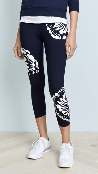 Tory Sport + Soho Floral Reflective Cropped Leggings