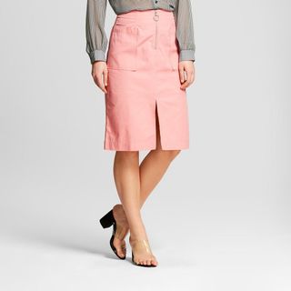 Who What Wear + Zipper-Front Skirt