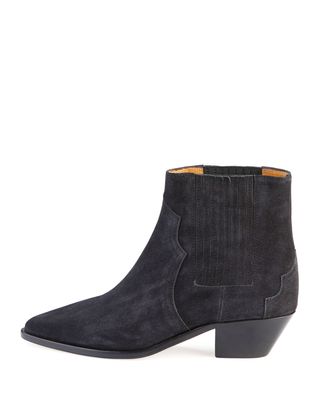 Isabel Marant + Derlyn Suede Pull-On Bootie