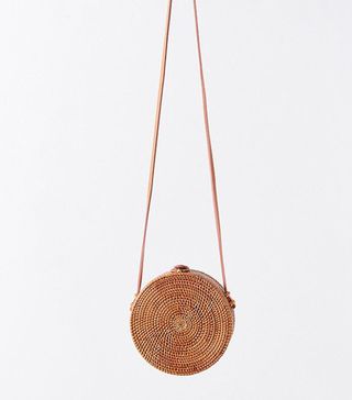 Urban Outfitters + Circle Straw Crossbody Bag