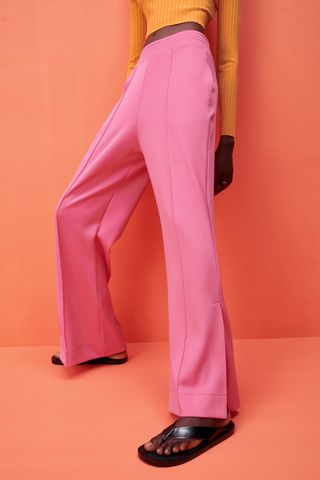 Zara + Slit Cuff Wide Leg Pants