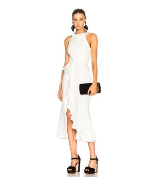 Nicholas + Asymmetric Ruffle Dress