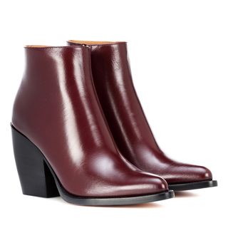 Chloé + Rylee Low Leather Ankle Boots