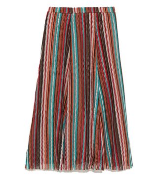 Zara + Skirt With Multi-Colour Stripes