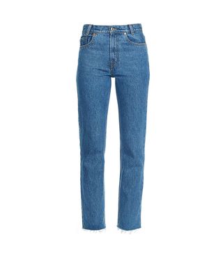 Re/Done Originals + High Rise Stove Pipe Jeans in SAF