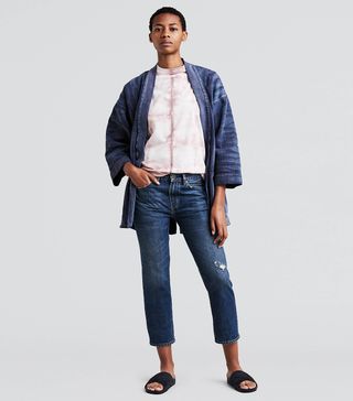 Levi's Made & Crafted + Straight Crop Jeans in Jodi Blue