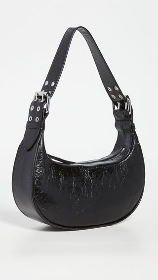 By Far + Soho Black Creased Leather Bag