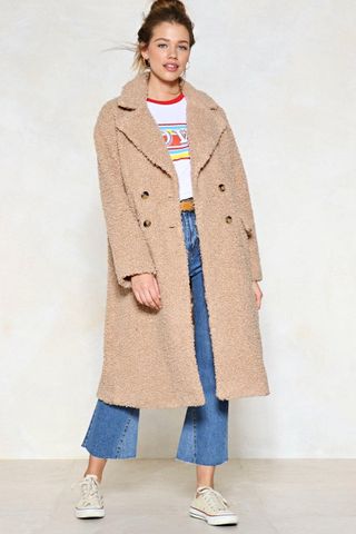 Nasty Gal + Teddy Or Not Faux Shearling Coat