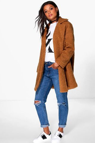 Boohoo + Boutique Louisa Teddy Fur Chuck On Coat