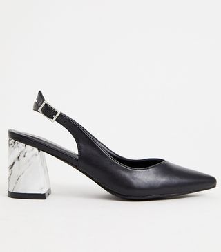 New Look + Slingback Marble Heel in Black