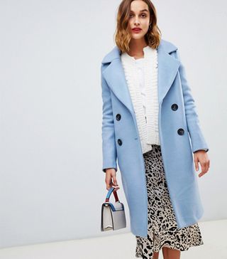 River Island + Double Breasted Longline Coat