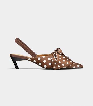 Zara + Polka Dot Slingback Shoes