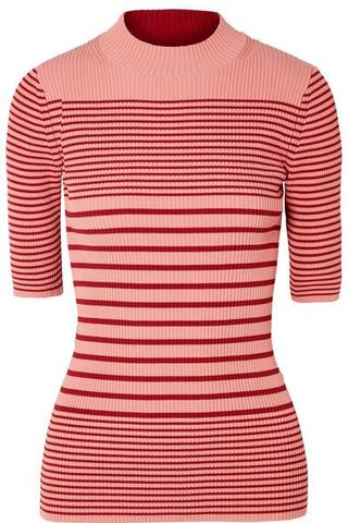 Acne Studios + Winnie Striped Ribbed Cotton-Blend Sweater