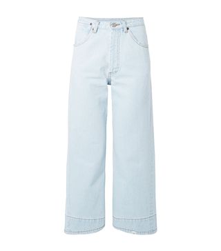 We11done + Cropped High-Rise Wide-Leg Jeans