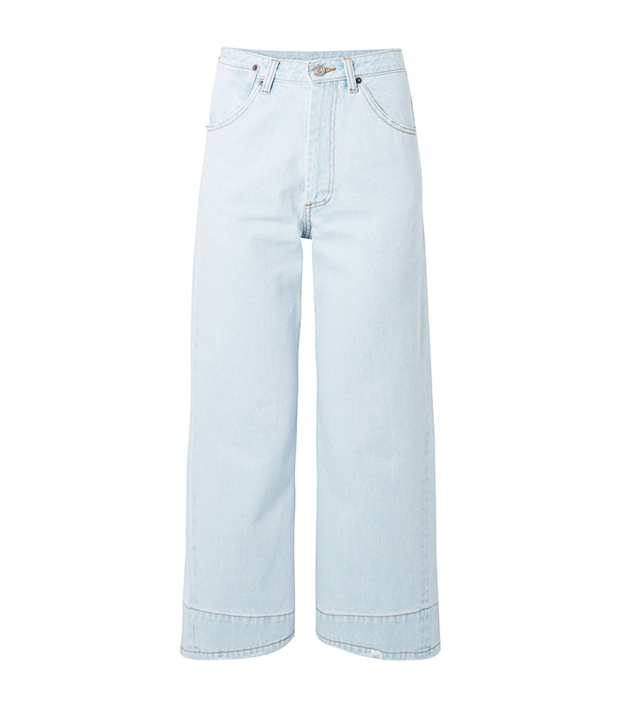 We11done + Cropped High-Rise Wide-Leg Jeans