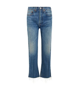 Re/Done + Originals High-Rise Stove Pipe Straight-Leg Jeans