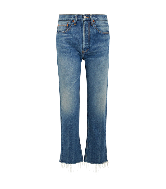 Re/Done + Originals High-Rise Stove Pipe Straight-Leg Jeans