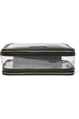Anya Hindmarch + Inflight Leather-Trimmed Perspex Cosmetics Case