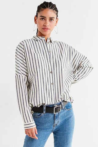Urban Outfitters + Relaxed-Fit Button-Down Shirt