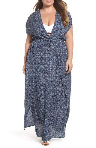 Elan + Print Cover-Up Maxi Dress