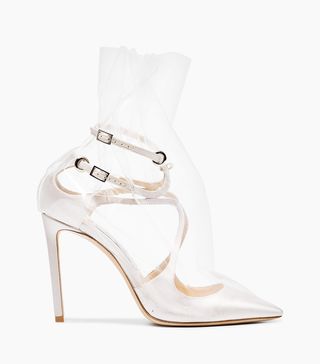 Off-White + C/O Jimmy Choo Claire 100 Satin Pumps